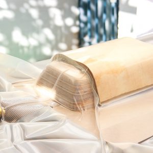 Bolsa de vacío para chapar y curvar madera de 200x135 cm con bomba Becker 8 m3/h