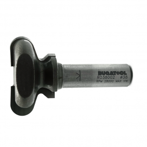 Fresa de tiradores Finger grip con vástago S12 y 2 cuchillas para fresadora de mano