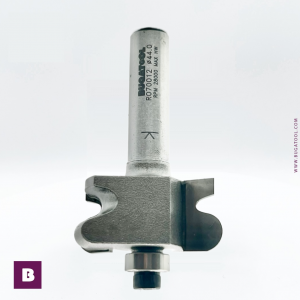 Fresa de tiradores Finger grip con rodamiento y vástago S12 y 2 cuchillas para fresadora de mano