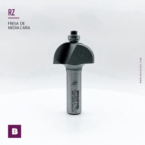 Fresa industrial de media caña de 2 cuchillas de radio convexo S12 para fresadora de mano