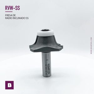 Fresa industrial de radio 10 mm para cantos de encimera de superficies sólidas con vástago S12