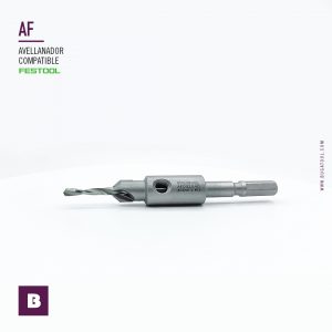 Avellanador AF Compatible FESTOOL Con Broca HSS de 3.2 mm y fresa de 9.5 mm