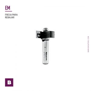 Fresa de rebaje para cantos de encimera con vástago S12 cuchillas intercambiables