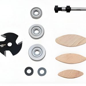 Juego de Fresas de ranurar para galletas Lamello con 3 rodamientos y vástago S8