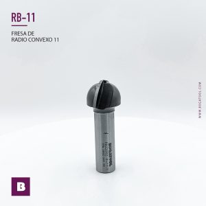 Fresa de radio convexo S12 D22 R11 con 2 cuchillas