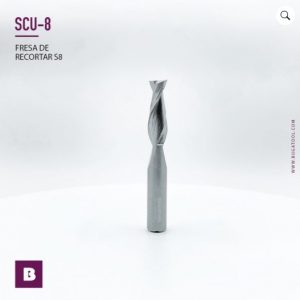 Fresa de CNC de corte positivo para fresadora de mano y CNC con vástago S8 mm