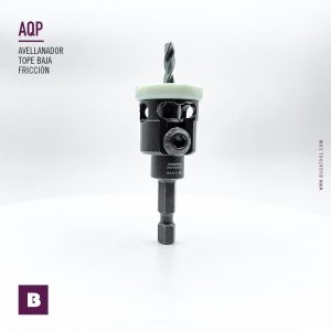 Avellanador de baja fricción con broca HSS de 4mm  y tope de profundidad-fresa de 10 mm