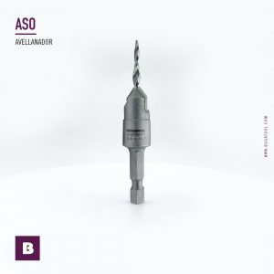 Avellanador TCT con broca cónica de 3.6 mm de carburo y fresa de 12.7 mm