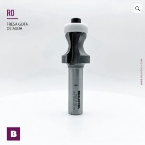 Fresa gota de agua para fresar los bordes de encimeras con vástago S12 para fresadora de mano