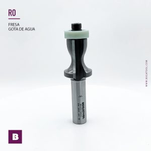 Fresa industrial gota de agua ancha para fresar los bordes de encimeras con vástago S12