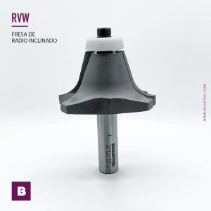 Fresa industrial de radio 14 mm para cantos de encimera de superficies sólidas con vástago S12