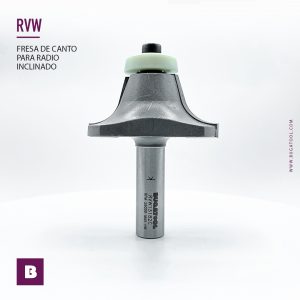 Fresa de radio 13mm inclinado para cantos de encimera de superficies sólidas con vástago S12