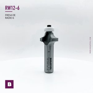 Fresas industrial de radio 6 mm para redondear cantos de Solid Surface S12